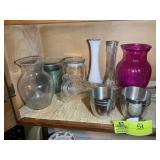 MISC GROUP INCLUDING VASES, FRUIT BASKETS, ETC