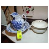 WASH BASIN AND PITCHER AND CHAMBER POT