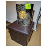 METAL TRASH CAN AND COLLAPSIBLE STORAGE CUBE, APPR