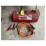 7 GALLON PORTABLE AIR TANK AND JUMPER CABLES