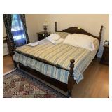 APPEARS TO BE AMERICAN DREW KING SIZE BED FRAME, H