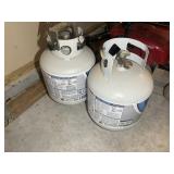 PAIR OF 20 LB PROPANE TANKS AND HEATER