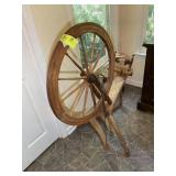 VINTAGE SPINNING WHEEL, 45 IN OVERALL HEIGHT