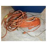 GROUP OF ORANGE EXTENSION CORDS