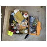 CAR WASHING ITEMS, SOAPS, RAGS, ETC