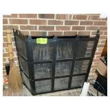 METAL FIREPLACE SCREEN, 55 IN X 33 IN