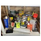 MISC GROUP OF PAINTS, STAINS, ETC