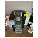 KEURIG COFFEE MAKER, FILTERS, K-CUPS