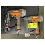 PAIR OF RIDGID PNEUMATIC FINISH NAILERS, 18 GA. BR