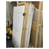GROUP OF INTERIOR DOOR SLABS AND EXTERIOR DOORS
