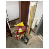 5 GALLON METAL GAS CAN, BAR AND CHAIN OIL, FUEL ST