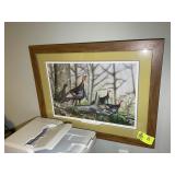 FRAMED AND MATTED PRINT, THE SHADOWS OF SPRING BY