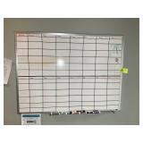 DRY ERASE BOARD, APPROXIMATELY 48 IN X 36 IN