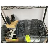 GROUP OF MISC KEYBOARDS, MICE, COMPUTER SPEAKERS