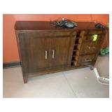 TWO DOOR, 3 DRAWER BUFFET, 56 IN X 18 IN X 36 IN