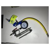 GROUP OF AIR CHUCKS AND GAUGE