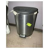STAINLESS STEEL TRASH CAN 27 IN TALL AND TOILET PA