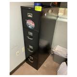 HON BLACK 4 DRAWER FILING CABINET