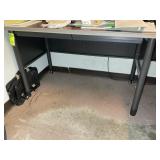 METAL FRAME OFFICE DESK, 59 IN X 25 IN, NO CONTENT