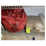 CONTENTS ON BOTTOM SHELF HAZARDOUS WASTE BAGS, TIE
