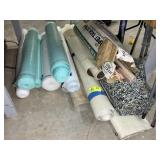 GROUP OF UNDERLAYMENT, PADDING, CARPET TACK STRIPS