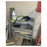 METAL VAN TOOL RACK, 32 IN X 14 IN X 56.5 IN