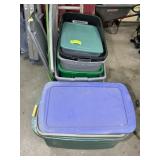 GROUP OF MISC TOTES AND LIDS