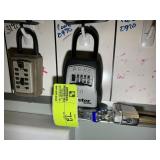 MASTER LOCK COMBINATION LOCK BOX AND PADLOCKS