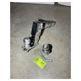 ADJUSTABLE HEIGHT TRAILER HITCH WITH 2 5/16 IN BAL