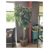 LARGE ARTIFICIAL FICUS TREE, APPROXIMATELY 96 IN T