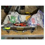 5 GALLON ROLLER BUCKET WITH MISC CONTENTS, SUCTION