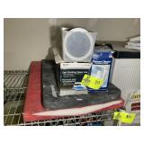 GROUP INCLUDING IRON, GARMENT STEAMER, KNEE PADS
