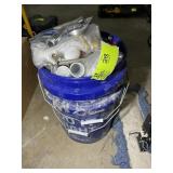 BUCKET WITH MISC PLUMBING SUPPLIES, WATER SUPPLY L