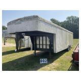 2004 24ft Trakker race style gooseneck trailer, 8f