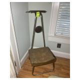 VINTAGE METAL FRAME DRESSING CADDY, 43.5 IN TALL
