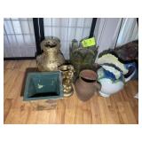 GROUP OF DECORATIVE VASES, PITCHER