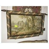 PAIR OF WALL TAPESTRIES, 58 IN X 37 IN AND 41 IN X