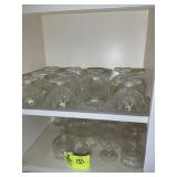 TOP TWO SHELVES INCLUDING STEMMED GLASSWARE, DESSE