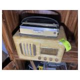 GROUP OF VINTAGE RADIOS, ONE PORTABLE ONE TABLE TO