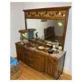 KENT COFFEY CORTINA 9 DRAWER DRESSER WITH MIRROR,