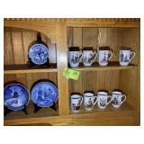 GROUP OF NORMAN ROCKWELL MUGS AND DECORATIVE PLATE