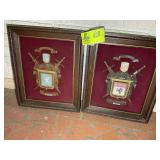 FRAMED COAT OF ARMS/FAMILY CRESTS, WILSON AND COLL
