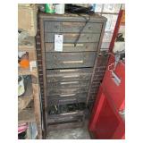 VINTAGE METAL CABINET 20" X 15" X 55"