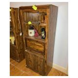 2 TIER 3 DOOR BOOK SHELF, 30 IN X 18.5 IN X 72.5 I