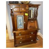 VINTAGE WOODEN VANITY OR DRESSING CABINET, 40 IN X