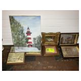 GROUP OF SMALL FRAMED WALL ART, 8 IN X 5.5 IN UP T