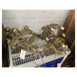 PAIR OF VINTAGE WALL SCONCE TYPE BRASS COLORED LIG