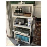 PAIR OF PLASTIC STORAGE SHELVES, FIVE-TIER 36 IN X
