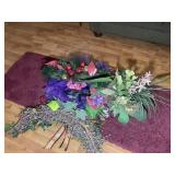 GROUP OF ARTIFICIAL GREENERY, WREATHS, ETC