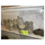 GROUP OF MISC CANNING JARS, SOME BALL AND KERR